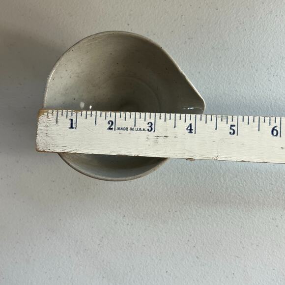 Studio Art Pottery Ceramic Matcha Bowl Hand Painted Strawberries Unique Gray - Picture 9 of 10